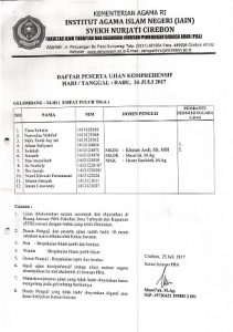 Daftar Ujian Komprehensif 1